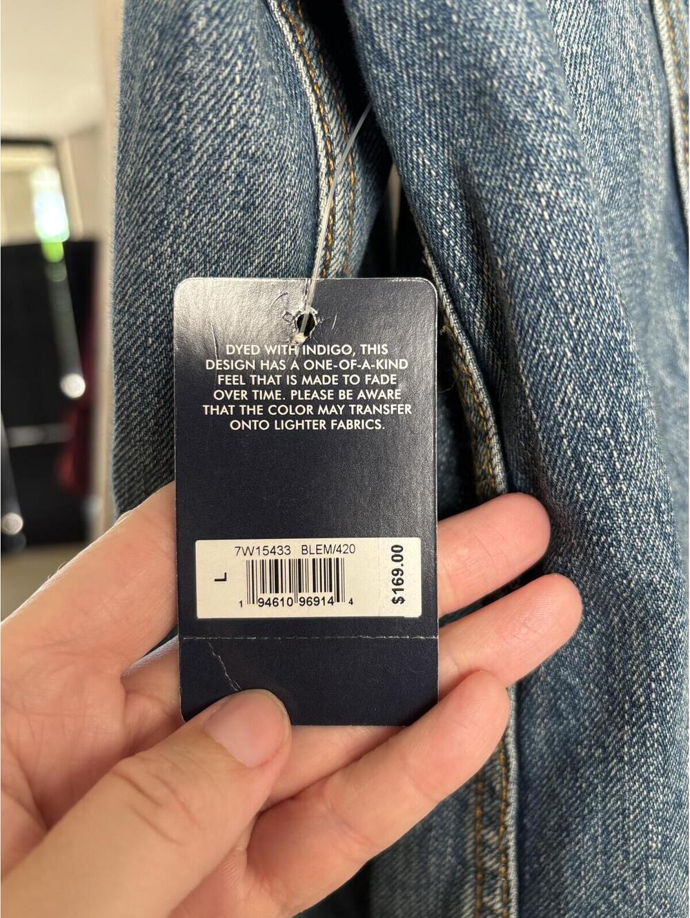 Lucky Brand Denim Jacket with Rainbow 'Lucky Pride' Patch - Picture 6 of 6